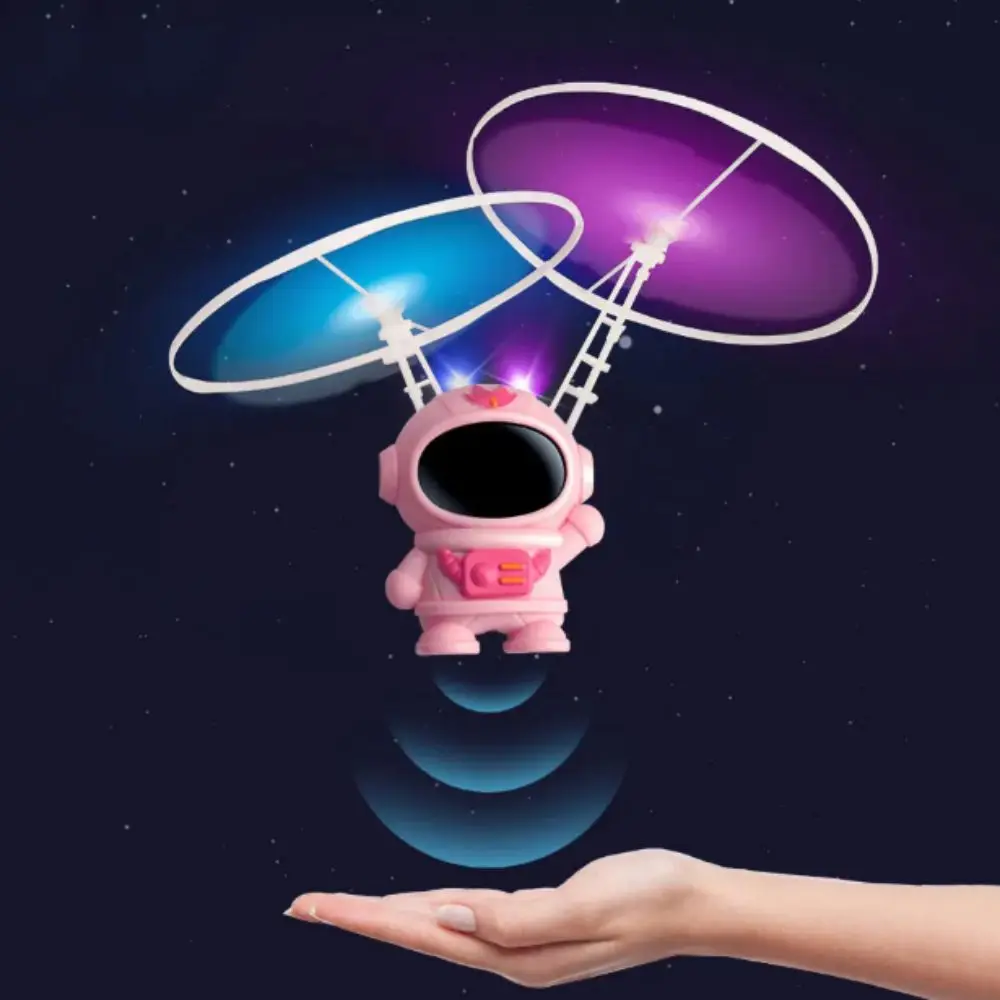 

Black Technology USB Charging Flying Robot Dual Wings Lights Spinning Gyro Colorful Luminous Hand Control Helicopter Children's
