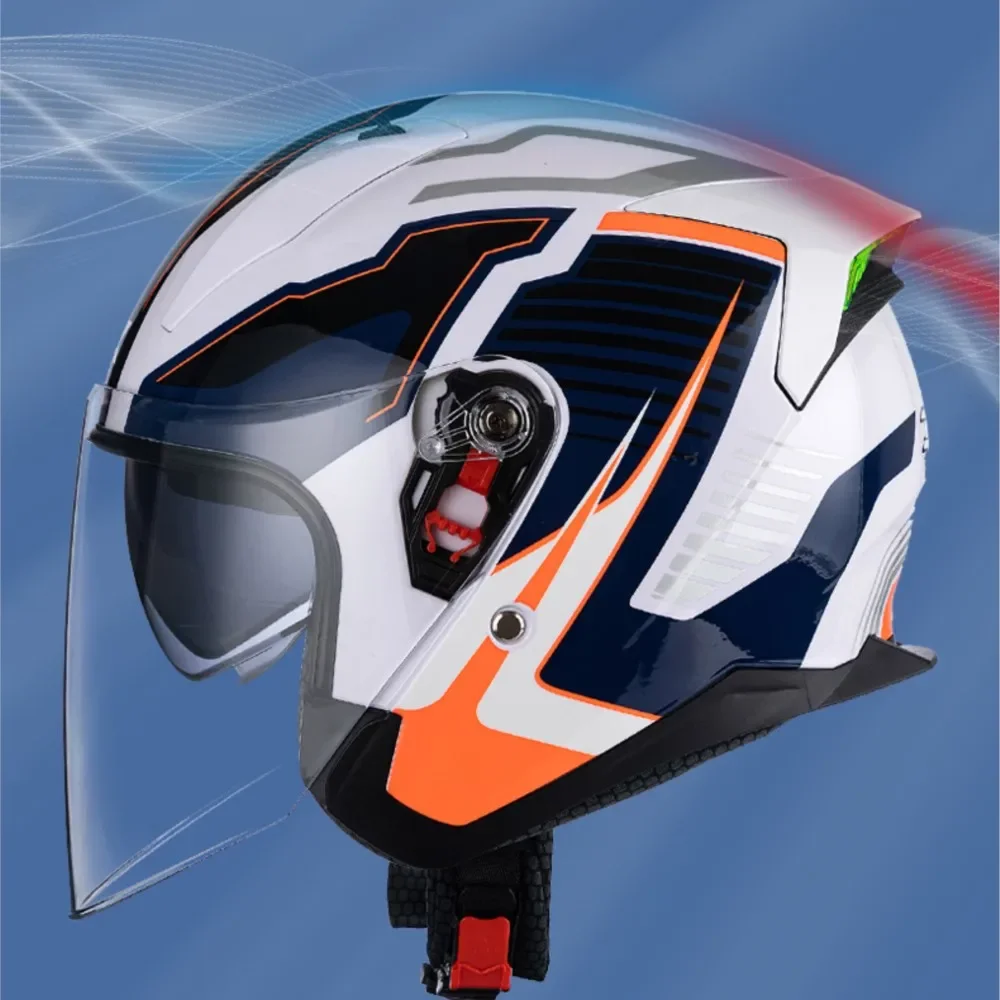 DOT Approved Helmet Motorcycle Open Face Moto Helmet Scooter Casco Moto Motorcyclist Cycling Helmet