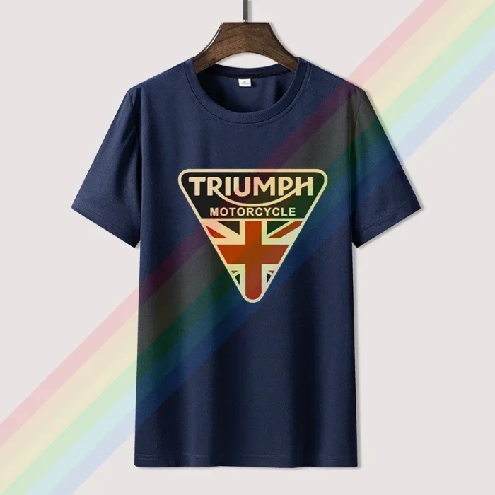 Triumpes-Camiseta de motocicleta para hombre y mujer, camisa de algodón 100%, color negro, Popular, Normal, S-3XL