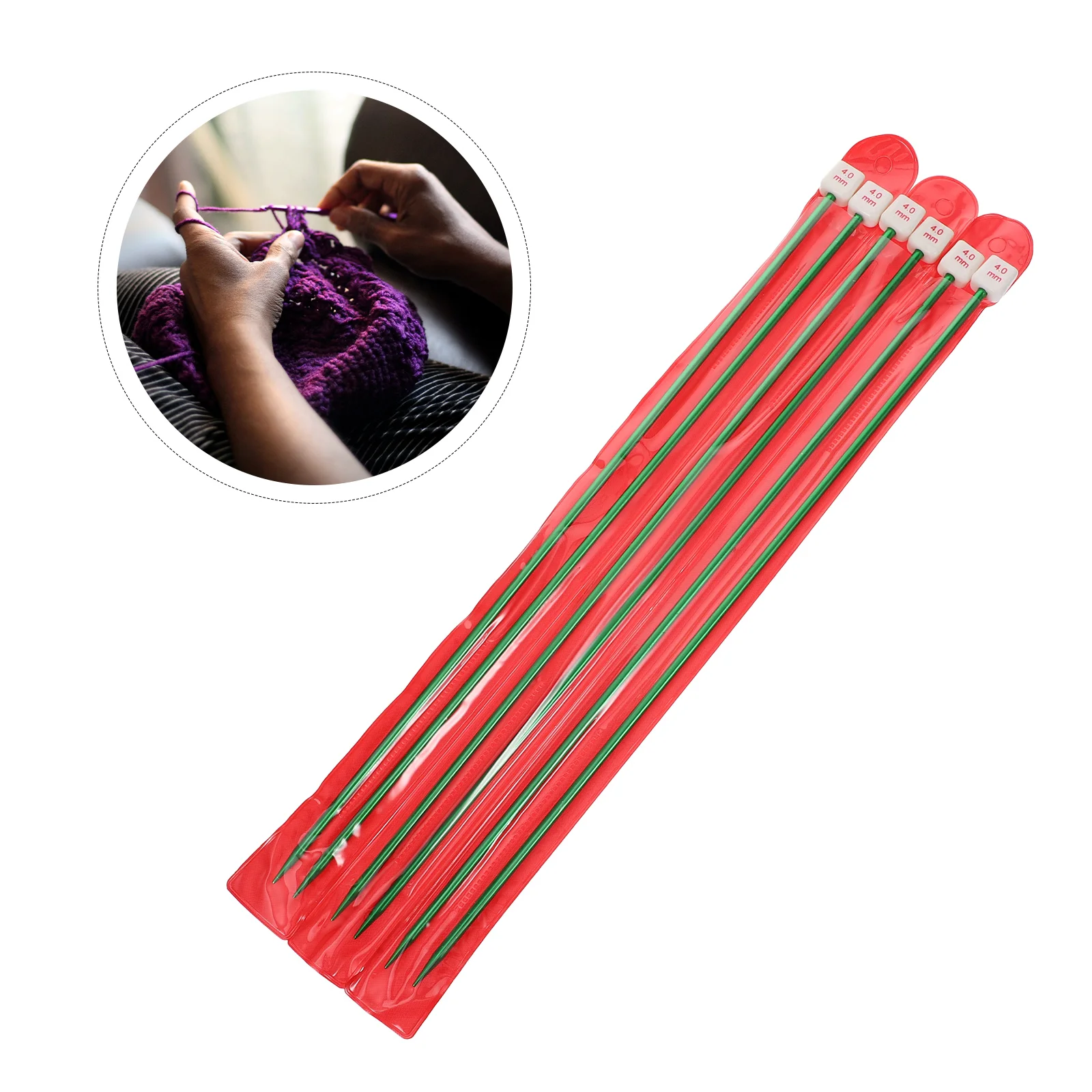 Single Pointed Knitting Needles Alumina Pin Kit DIY Craft Tools Sweater Making Aluminum