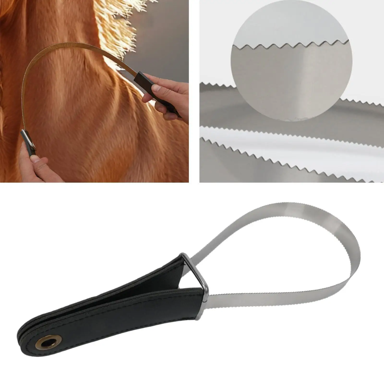 

Horse Sweat Scraper Tool Shaving Shedding Blade for Donkeys Livestock Animal