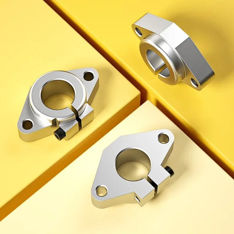 Horizontal Optical Axis Support Seat Aluminum Alloy Rhombic Bracket Linear Bearing Seat Fixed Seat SHF8/10/12/13/16/20