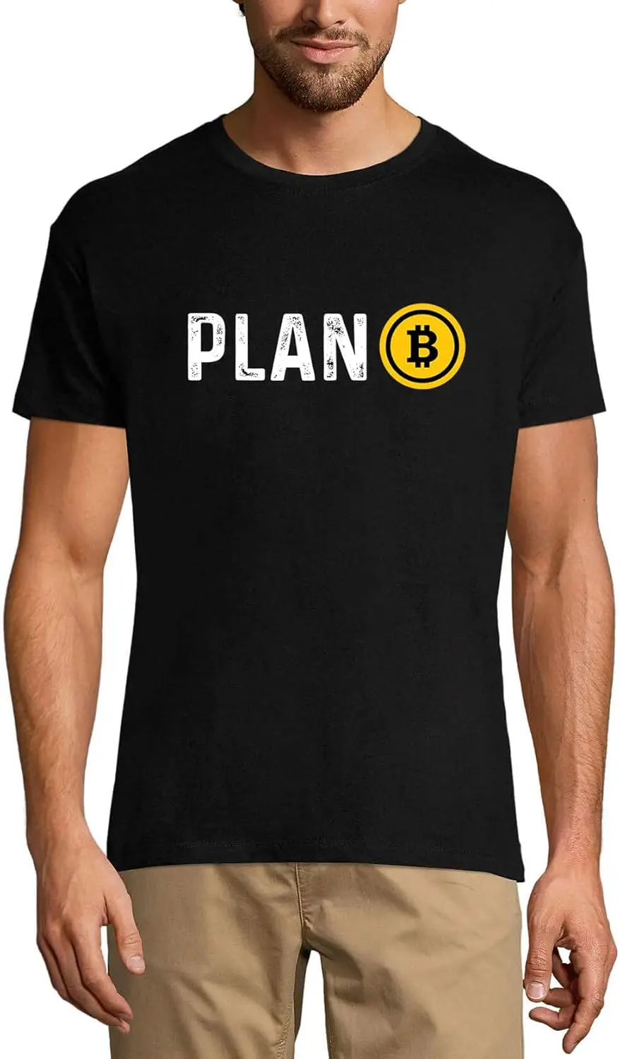 Men's Graphic T-Shirt Plan Bitcoin - Blockchain Currency Eco-Friendly Limited Edition Short Sleeve Tee-Shirt