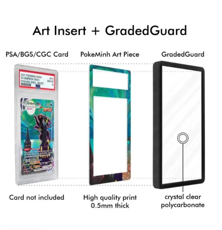 حافظة عرض فنية لـ Latios Latias Lillie Hilda Acerola Charizard بطاقة جمع بطاقة Psa رف شاشة Sv11 Sv10 Reshiram Mew