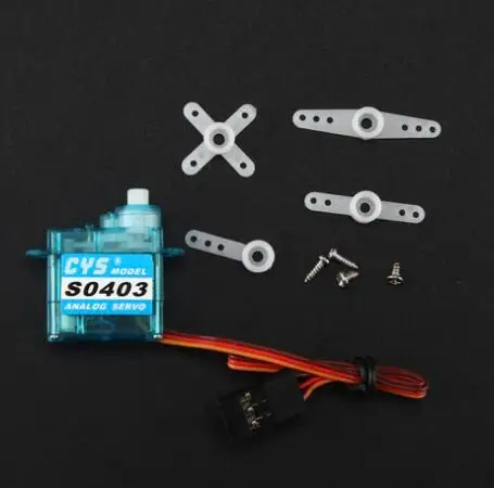 CYS-S0403 4.3g muslimplastic Gear Micro piccolo Servo per RC indoor Plane Boat Car