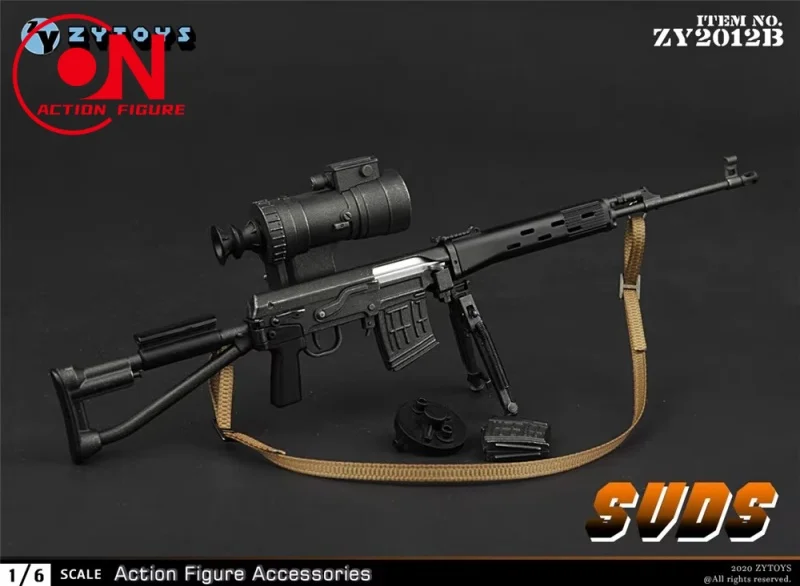 ZYTOYS ZY2012 SVD SVDS 1/6 مقياس بندقية قنص بندقية نموذج البلاستيك المشهد الدعائم صالح 12 بوصة الجندي عمل الشكل الجسم #4