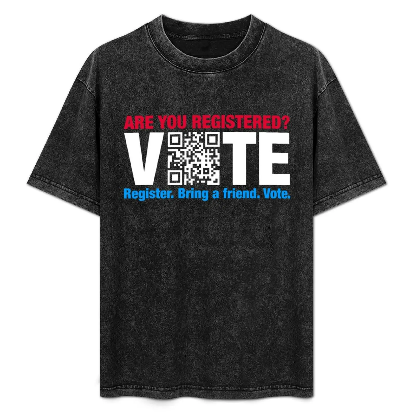 Vote QR Code Election T-Shirt plain vintage t shirts sublime men clothes