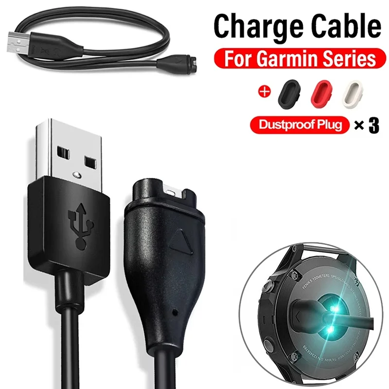 Cabo de Carregamento USB para Garmin Fenix 7 7S 7X 6 6S 6X 5 5X Plus Vivoactive 3 Forerunner 945 935 245 255