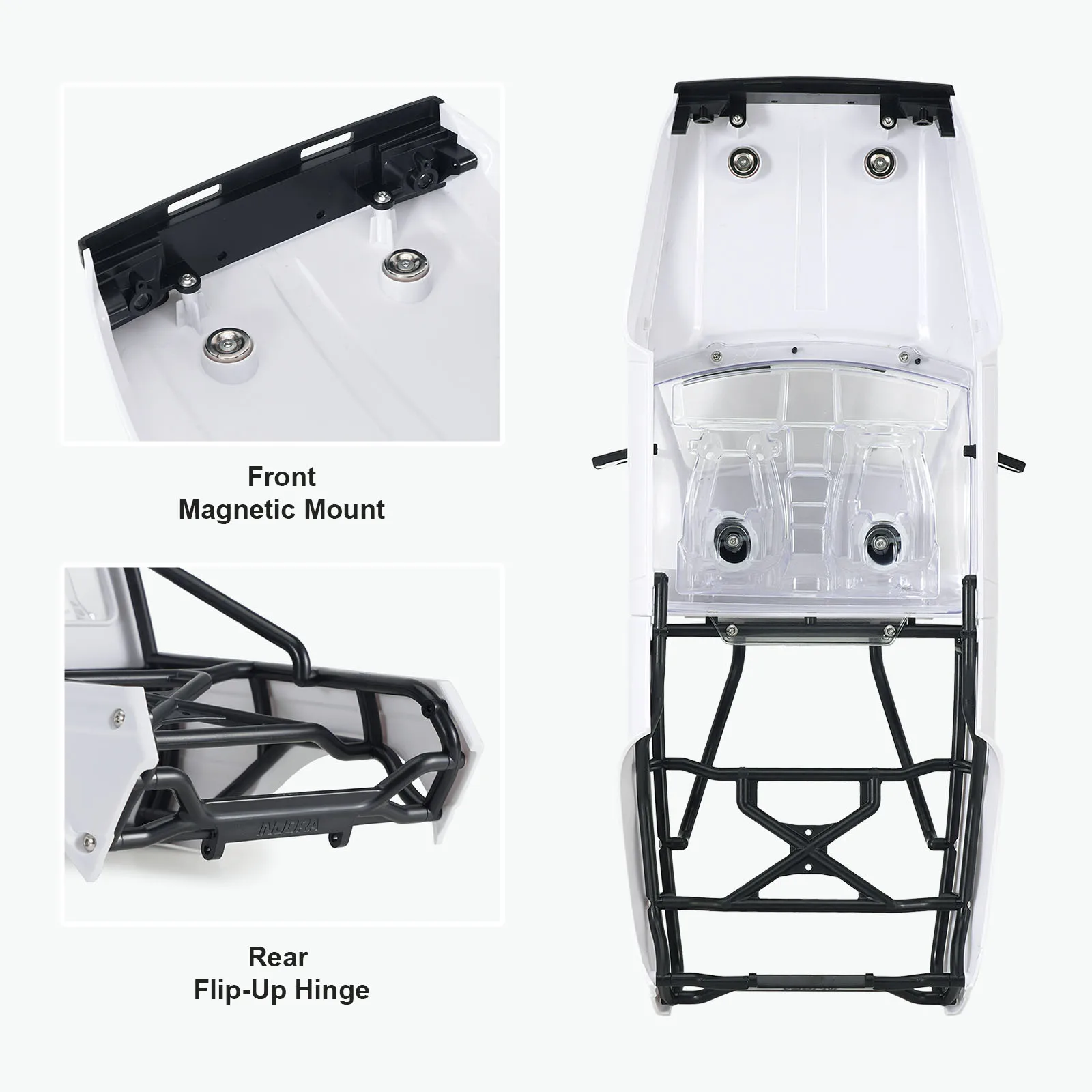 INJORA IR60-10 Hard Body with Interior & Bed Cage for 1/10 RC Crawler