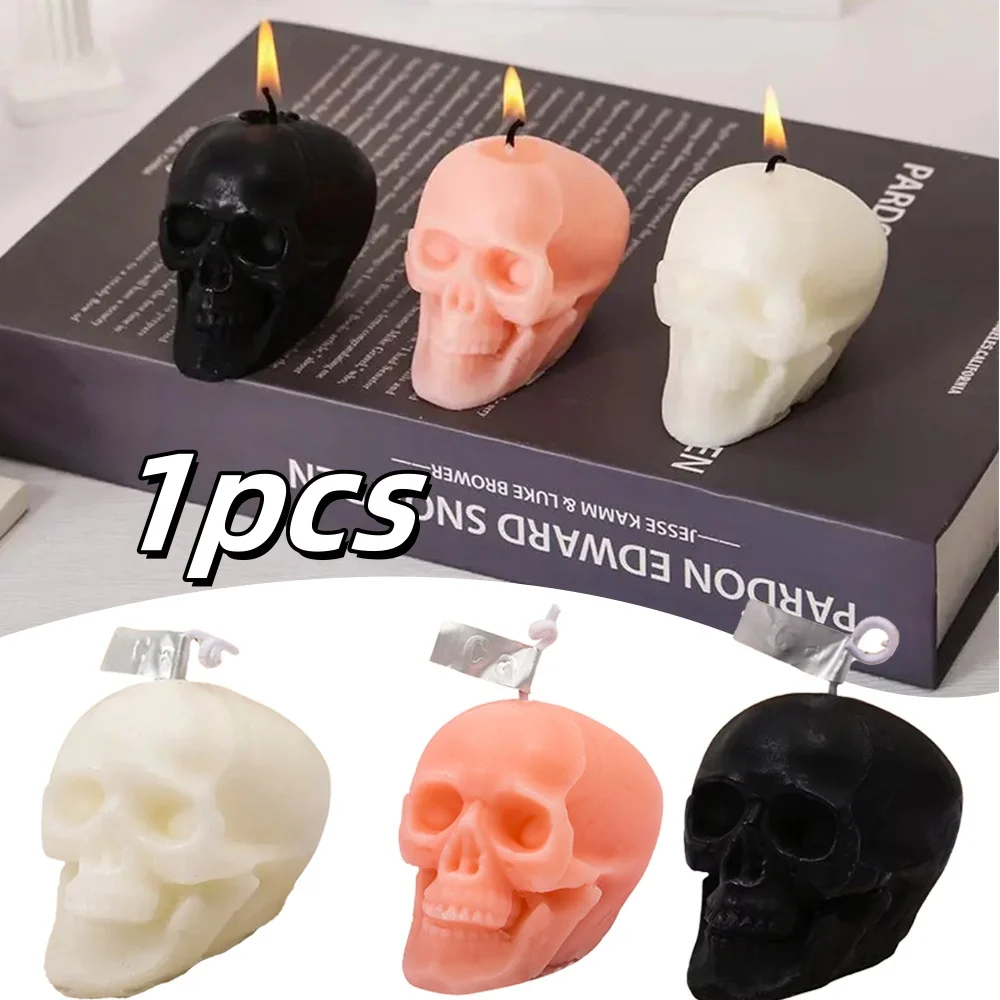 3D Menschlicher Schädel Kerze Halloween Dekorative Schlafzimmer Wohnzimmer Horror Aromatherapie Kerzen Heim Party Geschenk