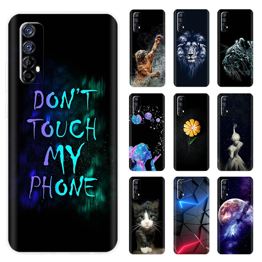 Etui na telefon OPPO Realme 7 etui RMX2155 Soft TPU silikonowe pokrowiec na tył z bumperem pokrowiec Realme7 Realme 7 Pro 7Pro pokrowiec odporny na