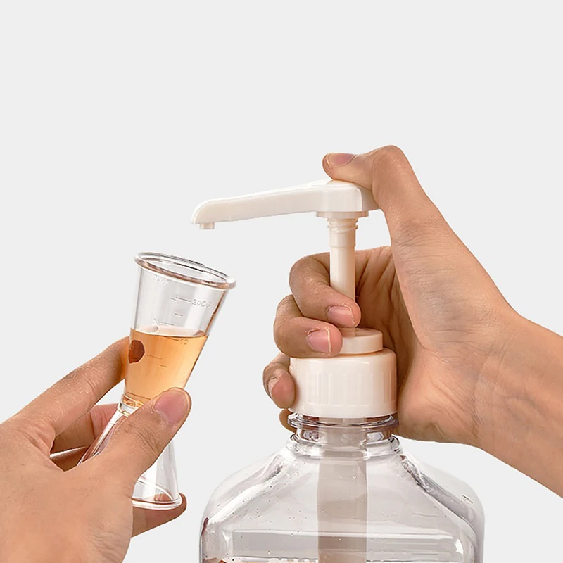 Bouteille distributrice de liquide graduée de 1600 ml, récipient anti-goutte pour miel et sirop avec pompe hydraulique et tête de distribution, outil de rangement de cuisine
