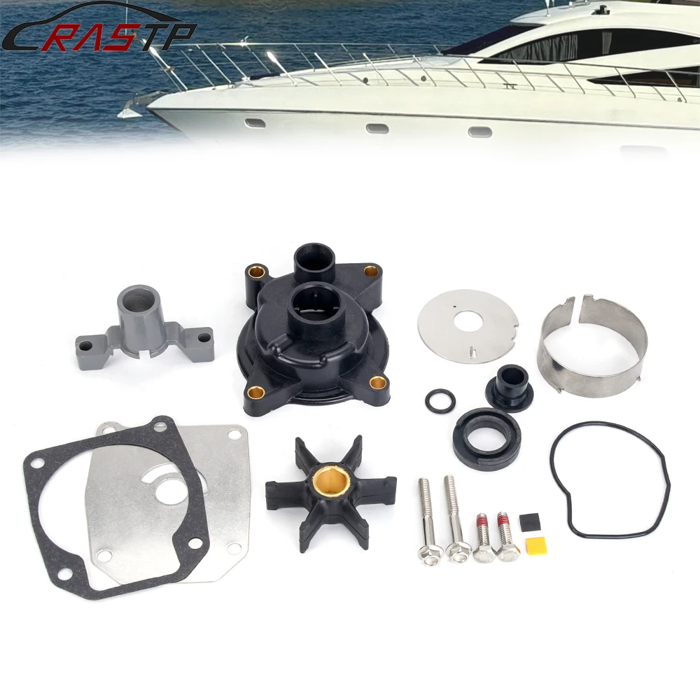 

RASTP-439077 18-3399 Water Pump Impeller Repair Kit Boat Engine Parts With Housing For 35-60 HP Johnson Evinrude Outboard TC055
