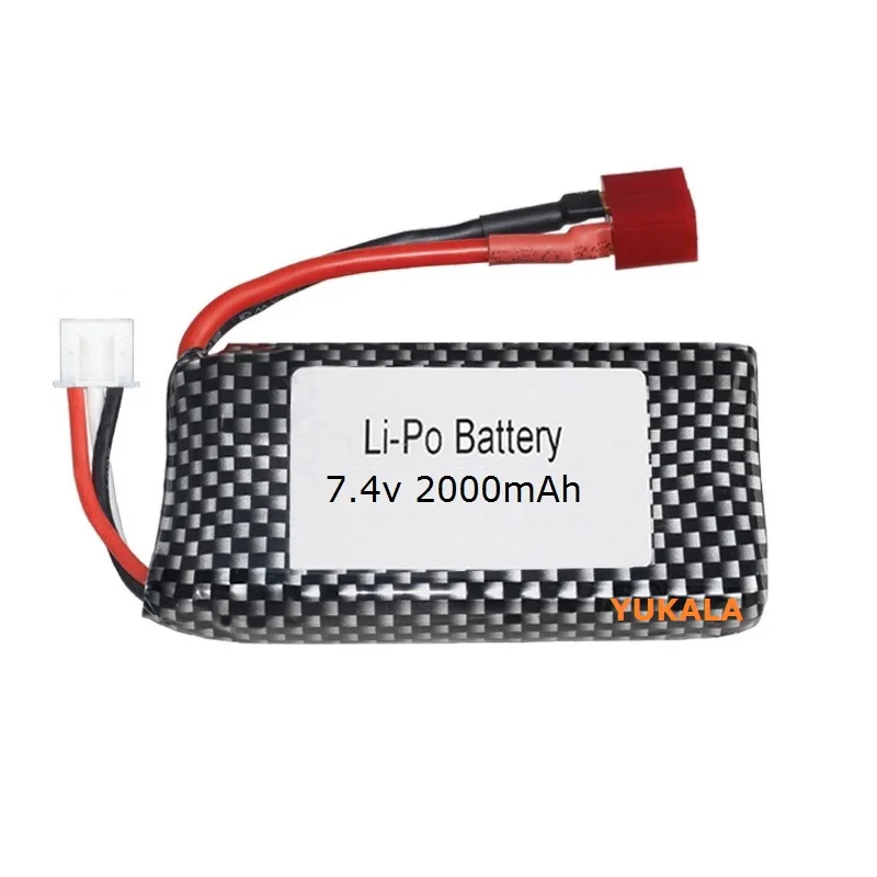 XLH/XINLEHONG 9125  R/C Truck original 2S 7.4v 1600mAh / Upgrade 7.4v 2000mAh Lipo Battery /7.4V USB charger XLH 9125 R/C car