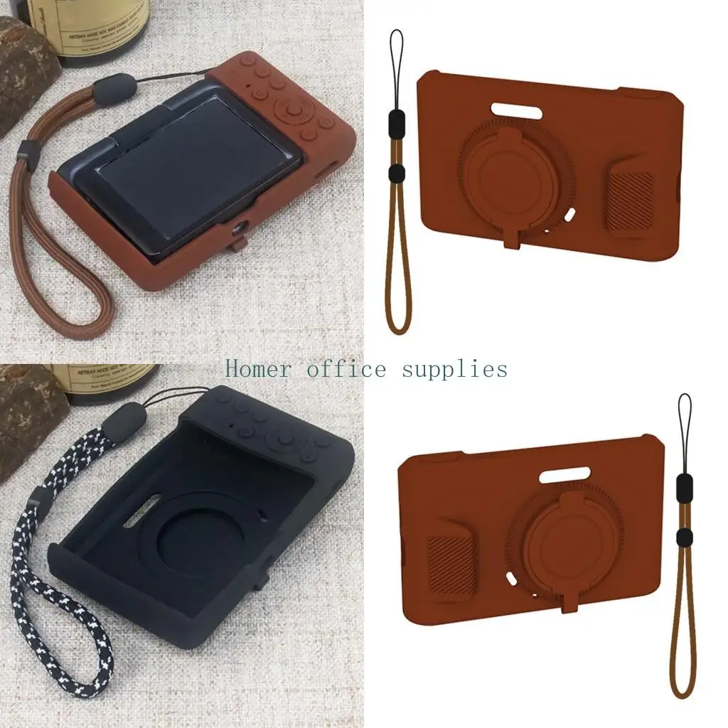 K43B Silicone Camera Case Sleeve for PIXPRO C1, Soft Cover with Exact Openings and Wrist Lanyard for Daily Carry
