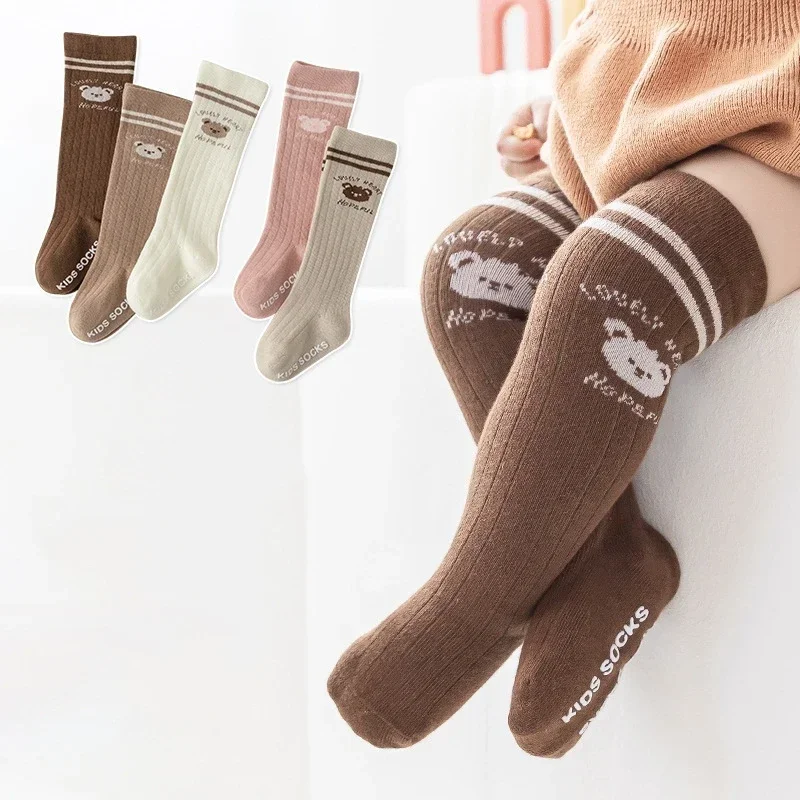 Korean Kids Soft Fashion Cartoon Socks Baby Knee High Stockings Long Socks for Children Toddler Boys Girls School Uniform Socks