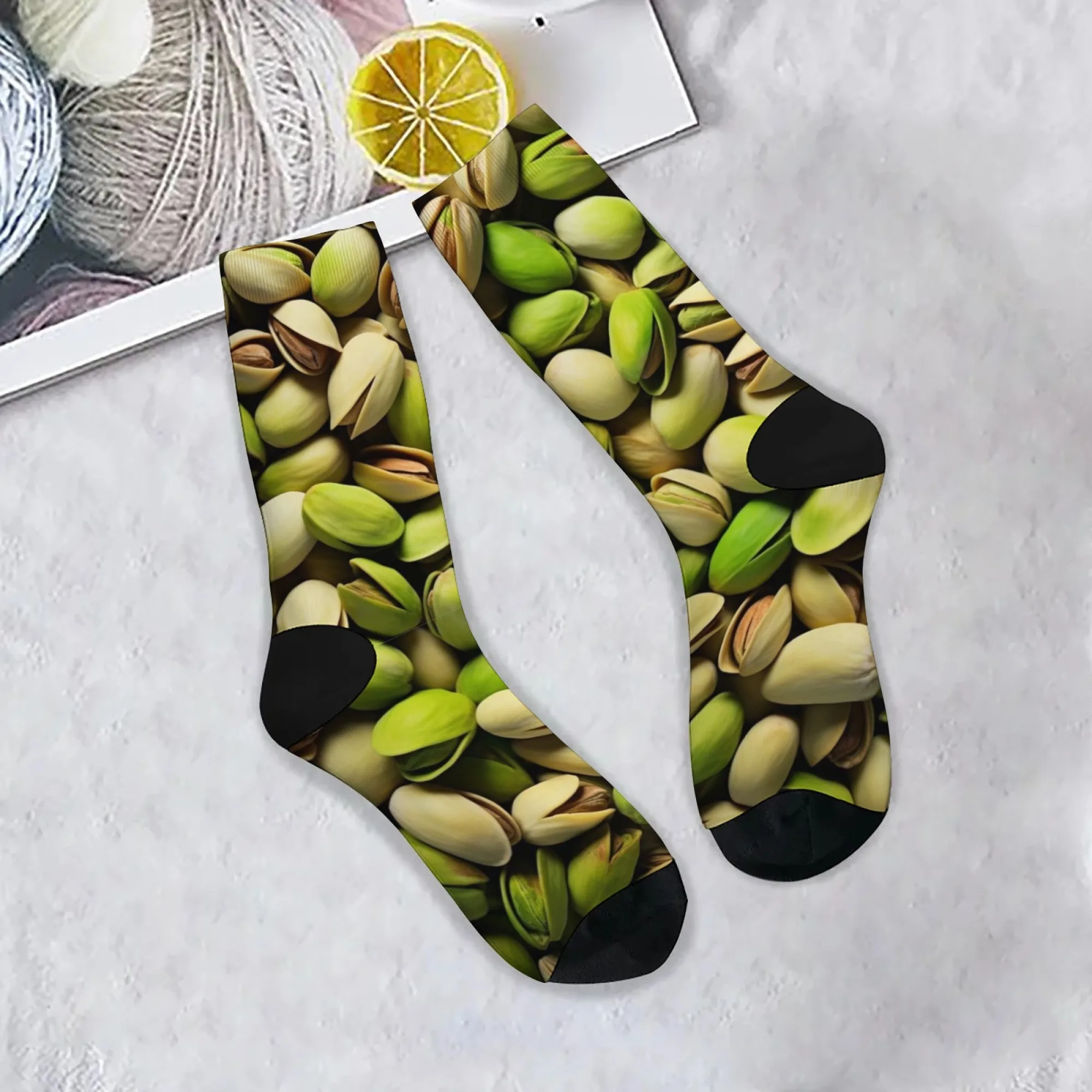 Neuartige Pistazien-Happy-Herrensocken Retro Street Hip-Hop Lustige Socken Atmungsaktive Rutschfeste Outdoor Casual Fashion Sportsocken