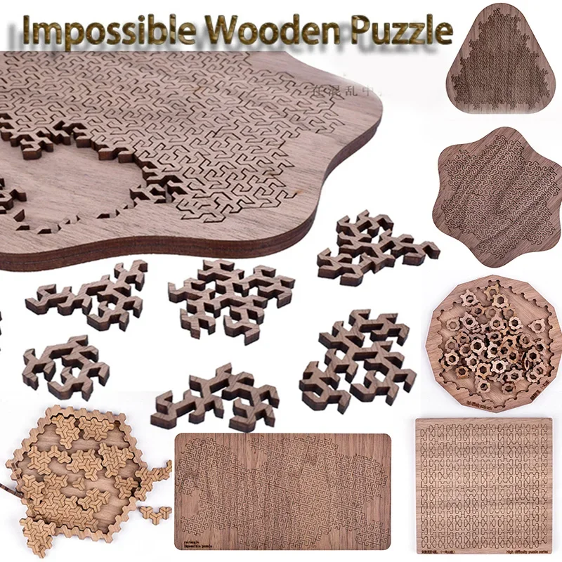 

Impossible Adult Jigsaw Wooden Puzzles For Adults Games Brain Burning Wooden Puzzle Children 3D Puzzle Brain-teaser Puzzle Toys