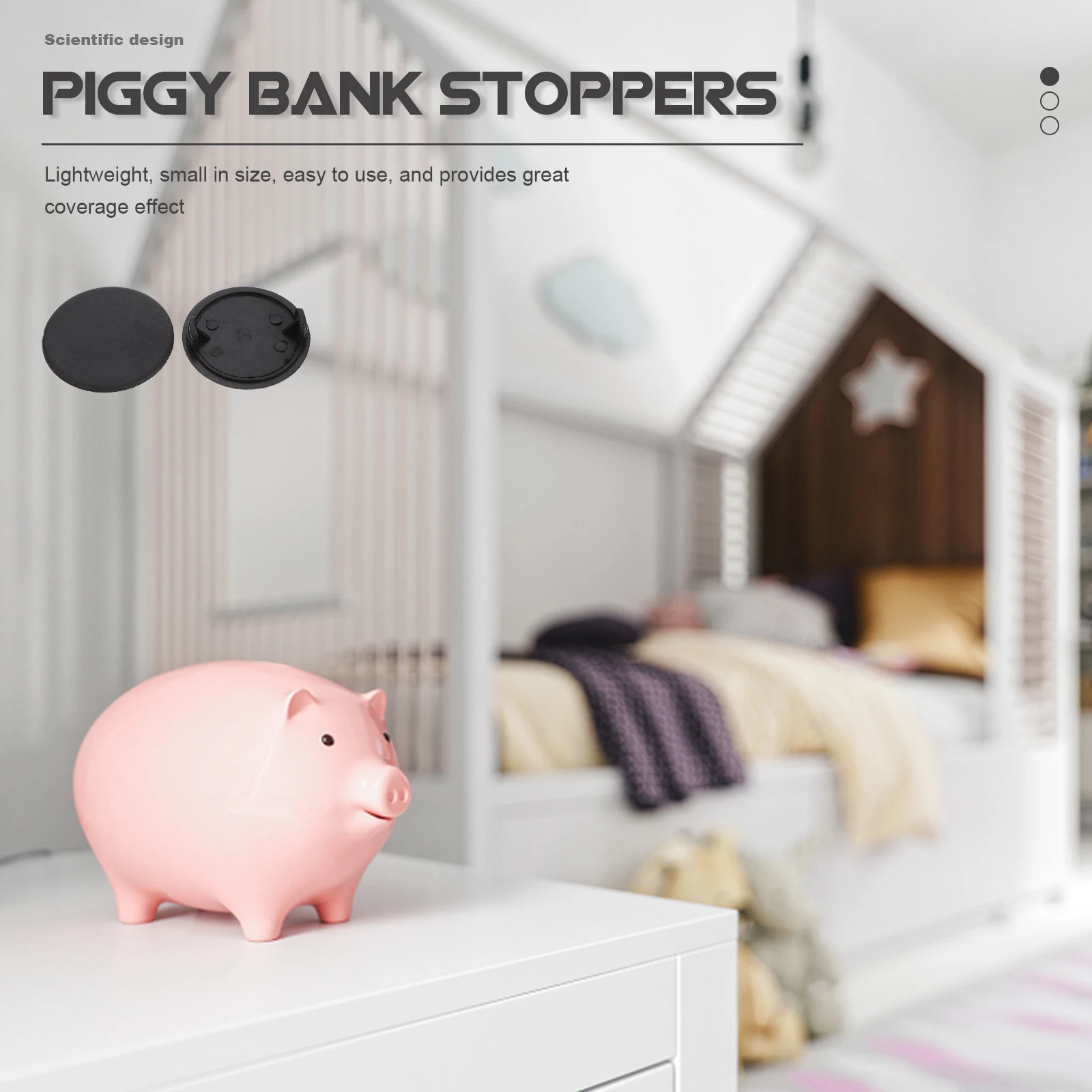 

20Pcs Plastic Piggy Bank Stopper Lids Round Bottom Covers Safe Lightweight Suitable for Saving Boxes and Other Types of Boxes