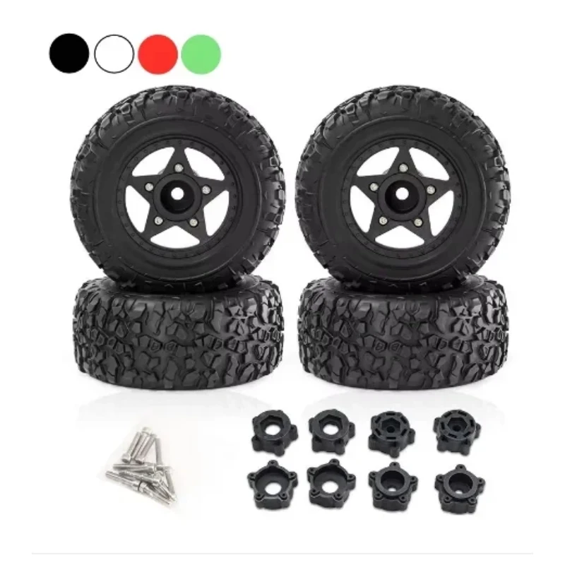 

4Pcs 109mm 1/8 1/10 Short Course Truck Tire with 12mm 14mm 17mm Wheel Hex for Slash ARRMA SENTON Vkar SCTX10 HPI RC Car