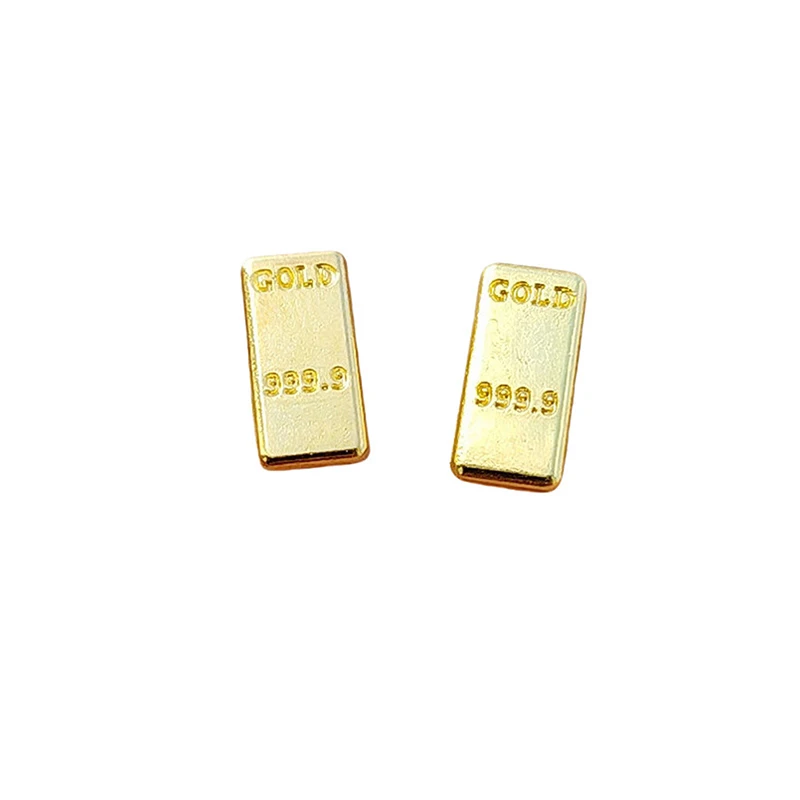 50pcs/set Dollhouse Miniature Gold Bars Model For Doll House Decor Kids Pretend Play Toys Gift