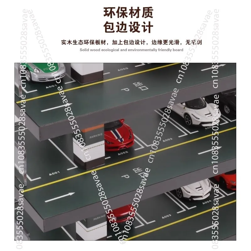 Car Model Elevator Parking Lot Simulation Garage Toy Storage Rack Display Cabinet 1/64 Five Floors 30 Parking Spaces