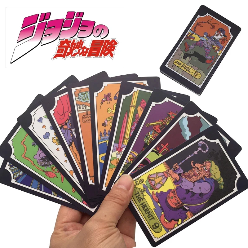 31Pcs/Set JoJo Bizarre Adventure Tarot Card 22 Grand Akana + 9 Royal Gods Cosplay Anime Chess Props Gift