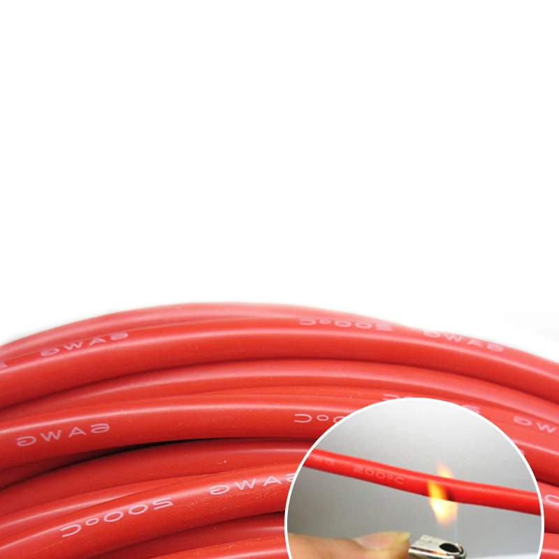 18 6AWG Silikonowy kabel elektryczny Elastyczny 16 14 11 10 9 8 AWG 50mm2 70mm2 95mm2 120mm2 Drut silikonowy Drut miedziany cynowany 200 ℃ — zdjęcie 6