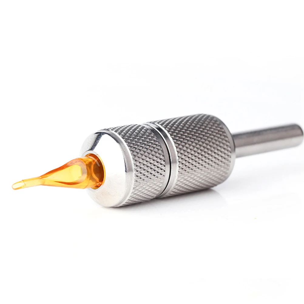 

30Mm Self-Locking Machine Handle Stainless Steel Tube Tip Grip Body Art Supply Tattoo Handle Silver Lightweight Portable