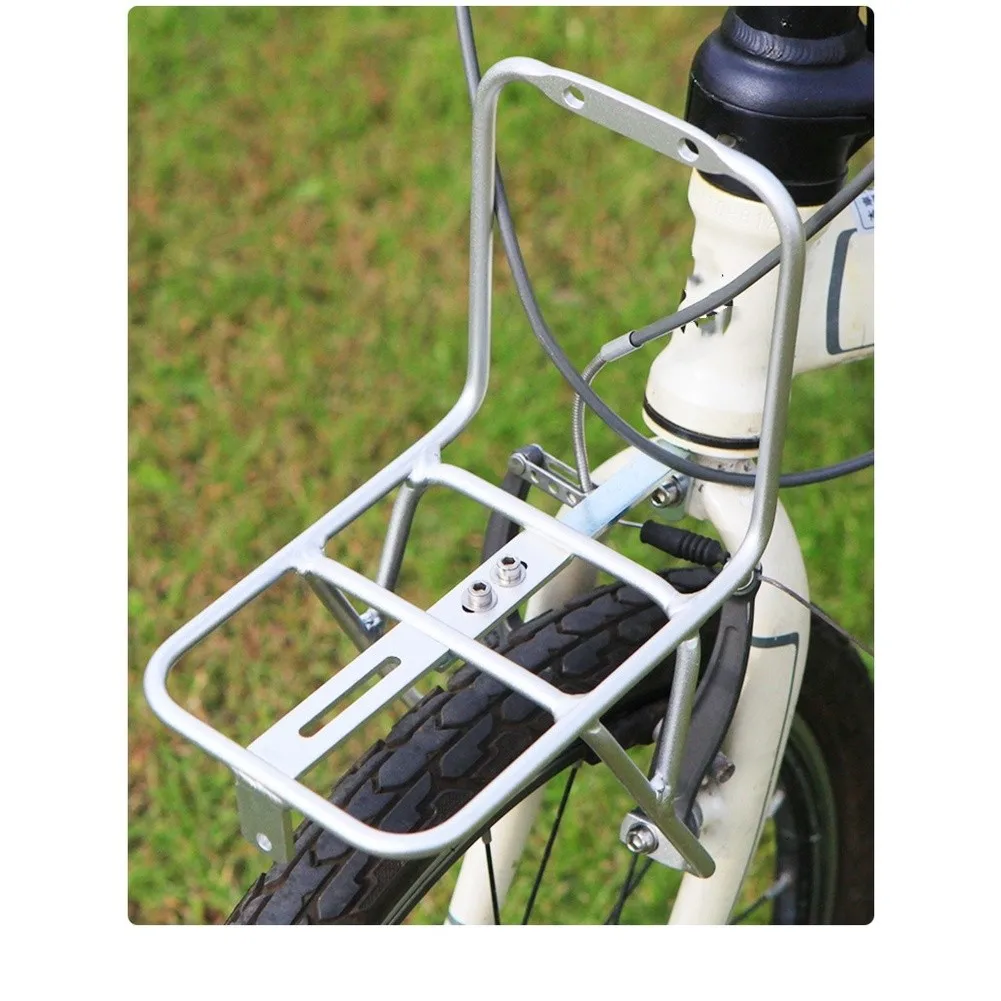 AliExpress TOOPRE /Silver /Aluminum /Alloy Front Basket Rack For 20 Inch Folding Mountain Bike V Brake Retro Cargo Carrier Cycling Accessories