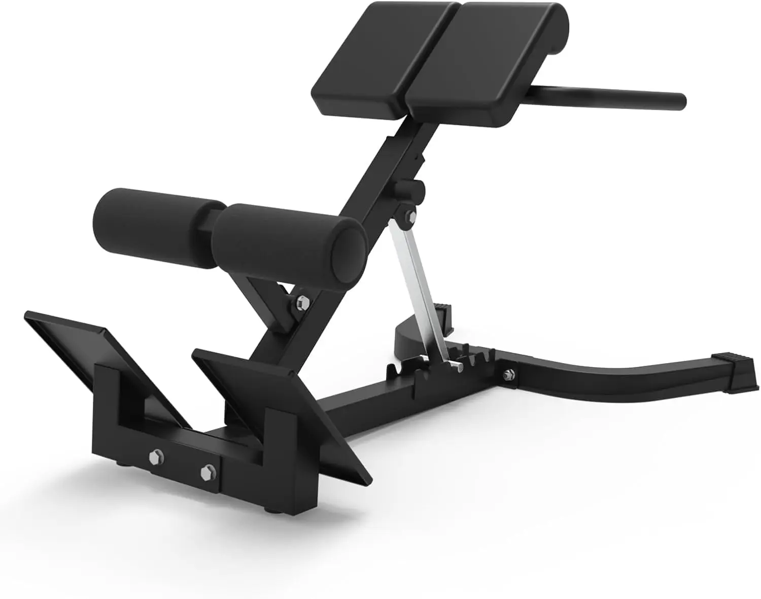 

Roman Chair Back Extension Bench Dual Adjustable 330 Lbs Capacity Home Gym Equipment Hyperextension Machine for Core Back Traini