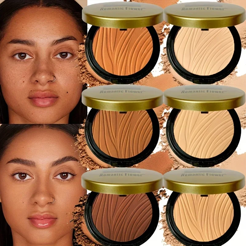 6-kleuren mat waterdicht olie-control gezichtspoeder Volledige dekking concealer en contour Fijne textuur Geen vlieg Langdurige make-up