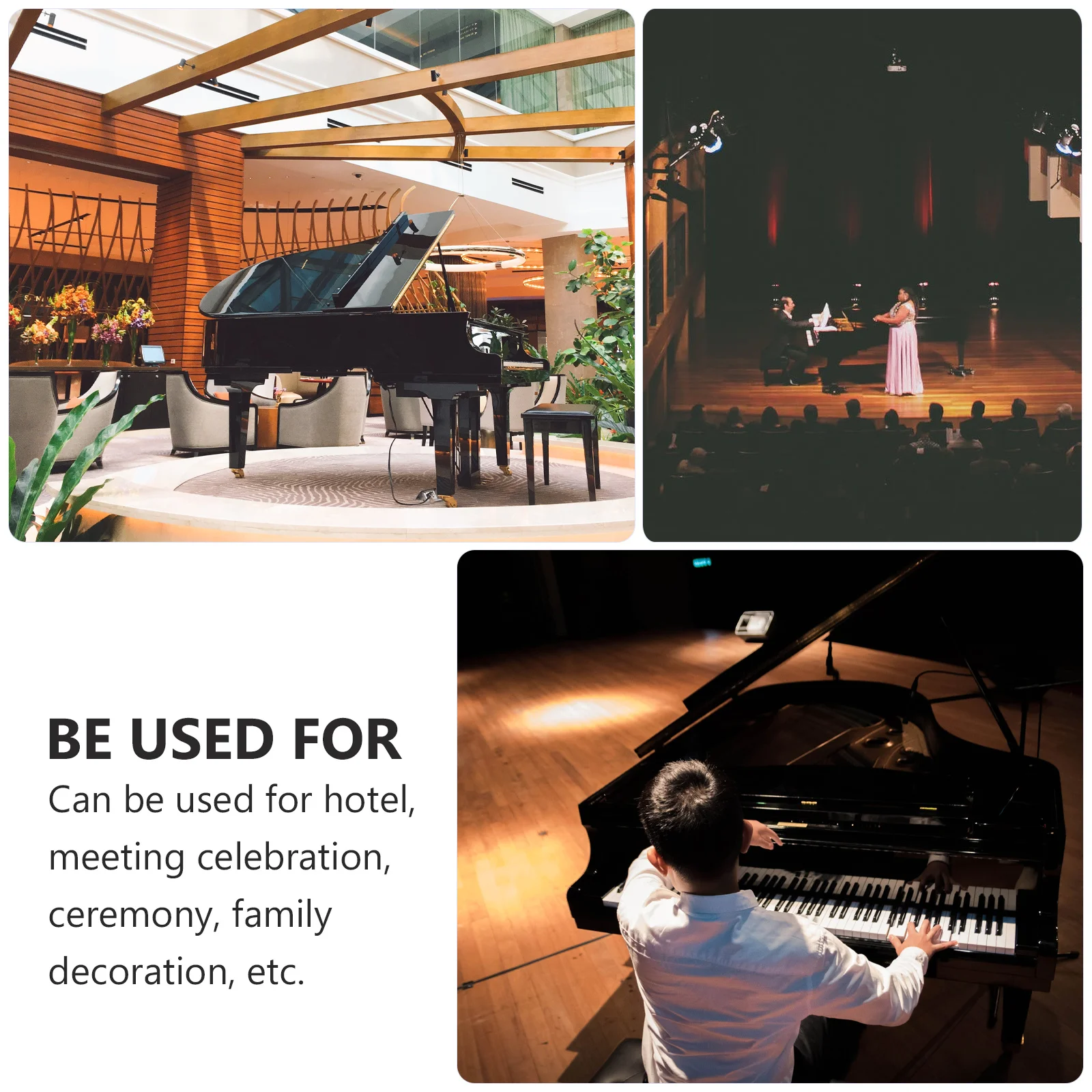 

Piano Stool Cover Elastic Solid Color Stretch Bench Cover For Home Hotel Ceremony Decoration Use