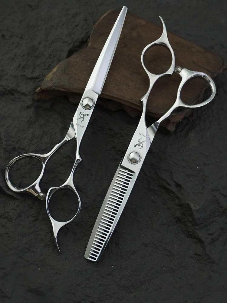 Titan Professionelle Friseurschere 6,0 Zoll VG10 Edelstahl Schneid- und Ausdünnungswerkzeug für Friseure – Detail 15