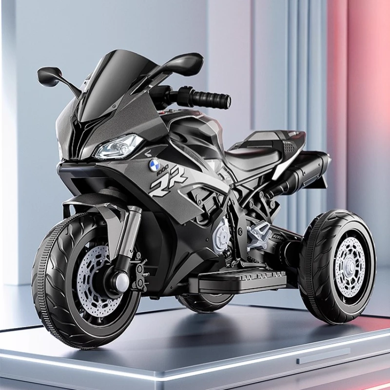 Crianças motocicleta elétrica passeio em carro de brinquedo com bluetooth forte bateria absorção de choque pedal largo anti deslizamento rodas duráveis