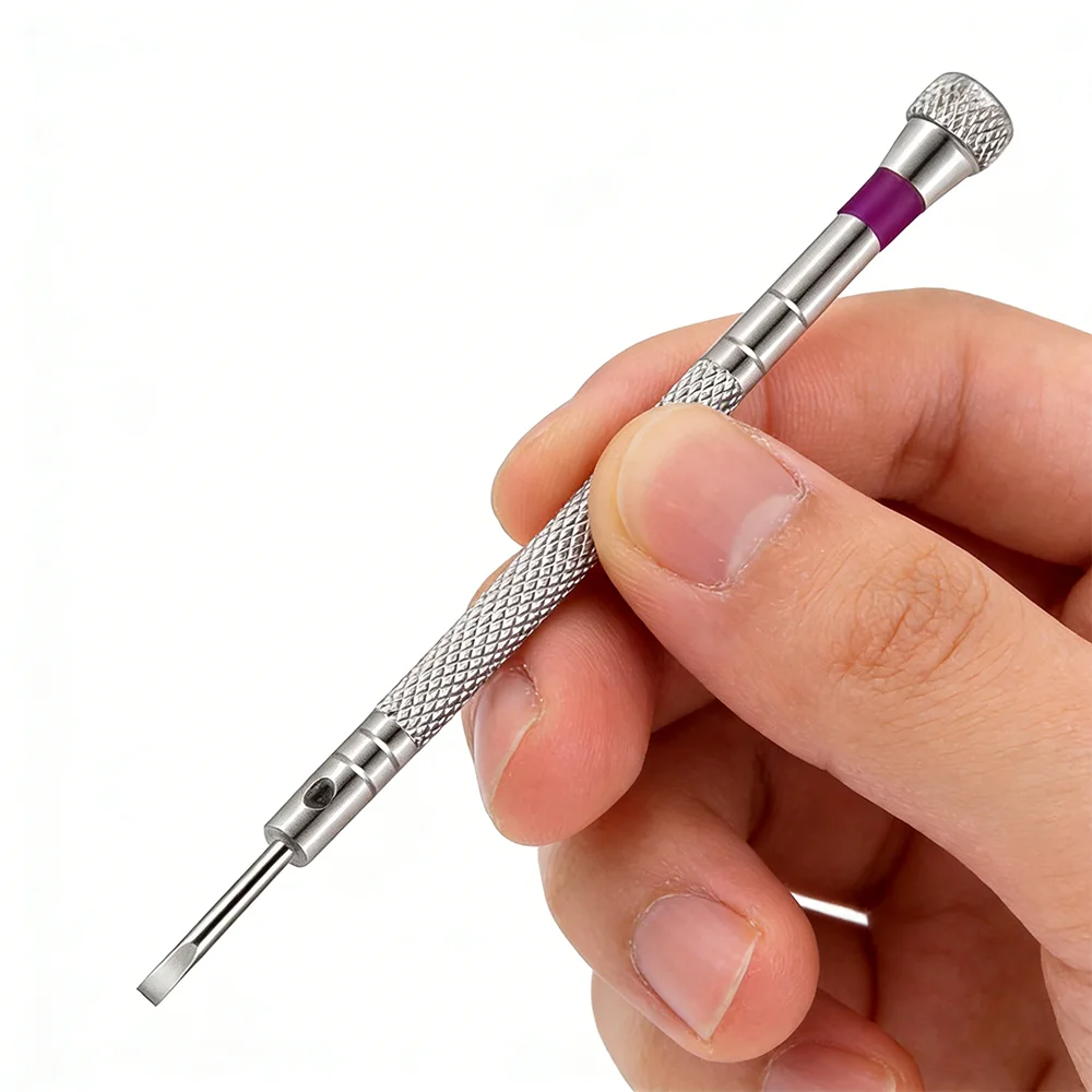 0.8-1.6mm Steel Screwdriver for Watch Repairing Portable Watch Tools Band Removal with Mini Link Pins Watchmaker Tools 5pcs/set