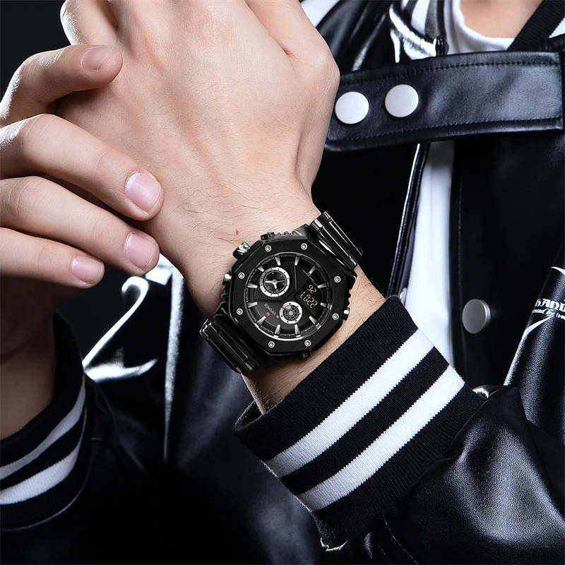 

Лучший люксовый бренд NAVIFORCE, мужские спортивные часы, водонепроницаемые цифровые мужские кварцевые наручные часы из нержавеющей стали, Relogio Feminino 2023,