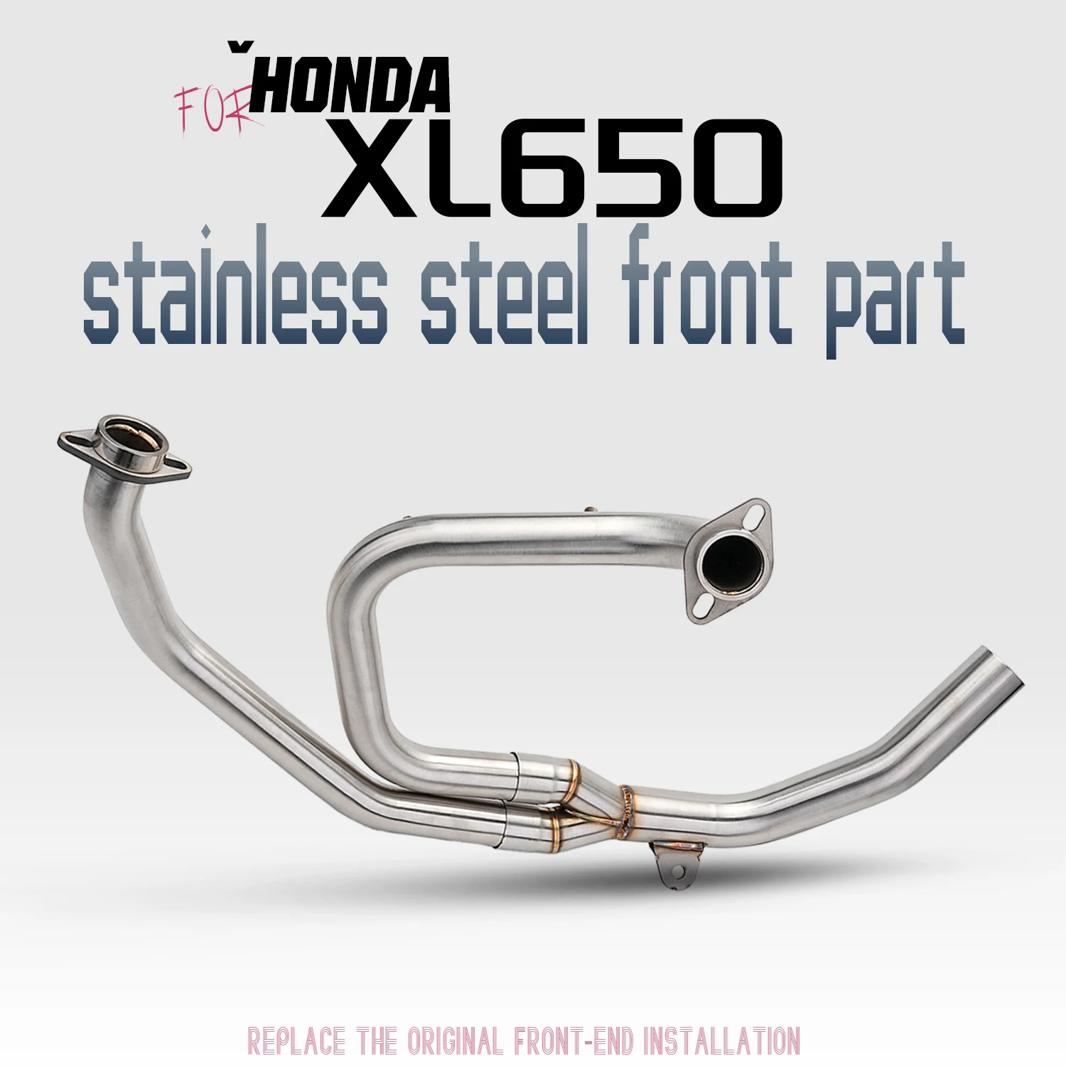For XL650 XL650V Transalp 650 XL600 XL600V Transalp 600 Motorcycle Exhaust Kit Front Link Compatible with Original Muffler