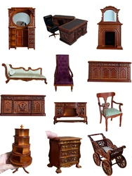 Casa de muñecas en miniatura 1:12, silla en miniatura para bebé, espejo de tocador reclinable, modelo de muebles en miniatura