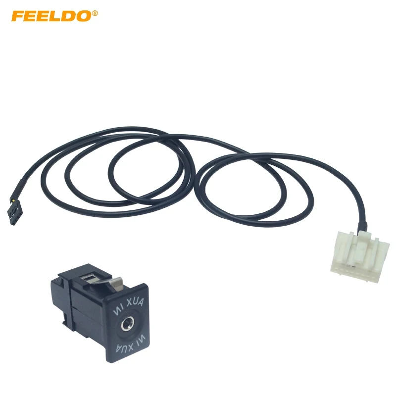 FEELDO السيارات 32 دبوس Aux في كابل الصوت المقبس واجهة الموسيقى AUX محول لمازدا 2 3 5 6 Mx5 Rx8 2 3 5 6 Cx-7 Cx-9 #1