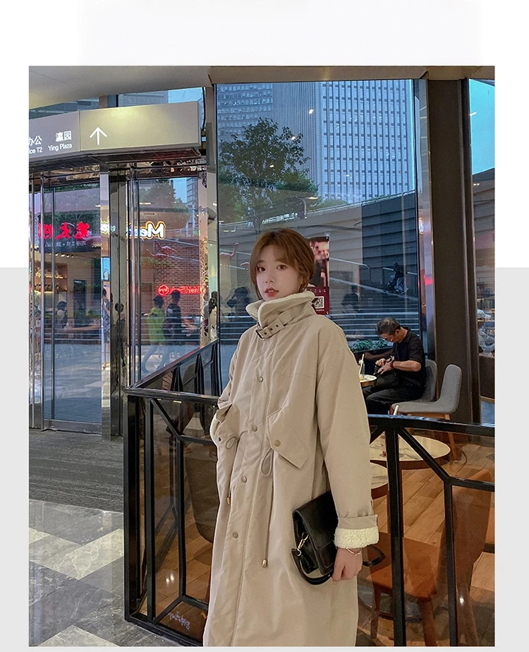 Down Cotton Parkas Jacket Women's Mid-length Over The Knee 2025 New Korean Loose Fashion Winter Padded Female Thickened