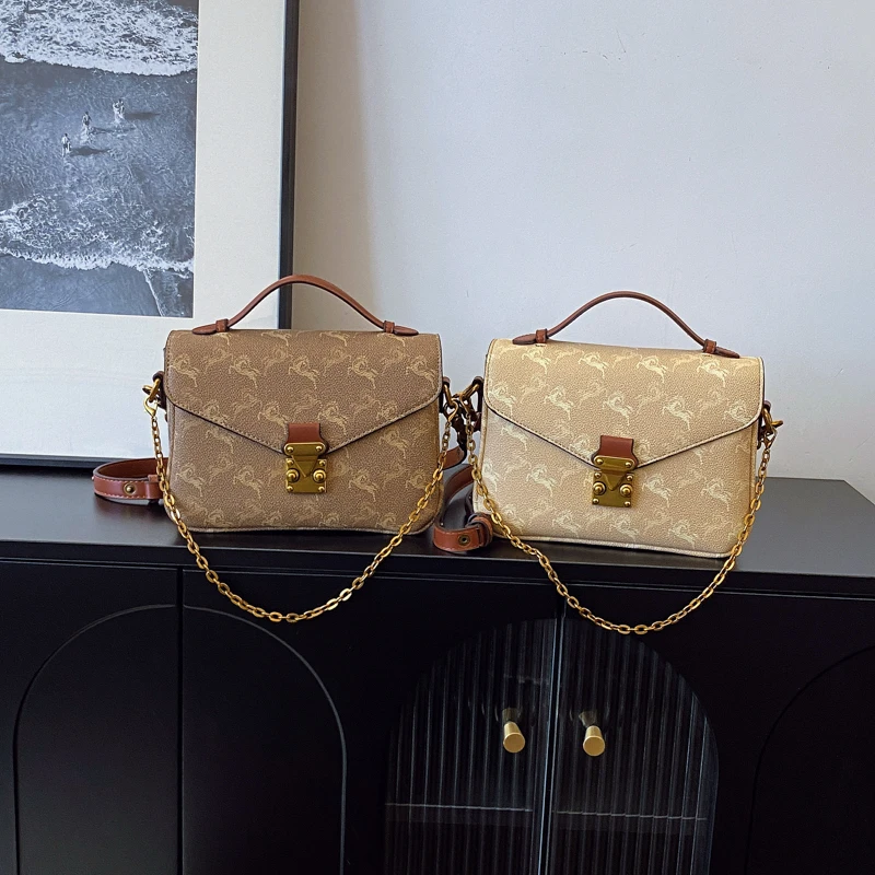 

Elegant Women Leather Handbag Luxury Designer Crossbody Shoulder Bag Classic Tote Bag Vintage Fashion