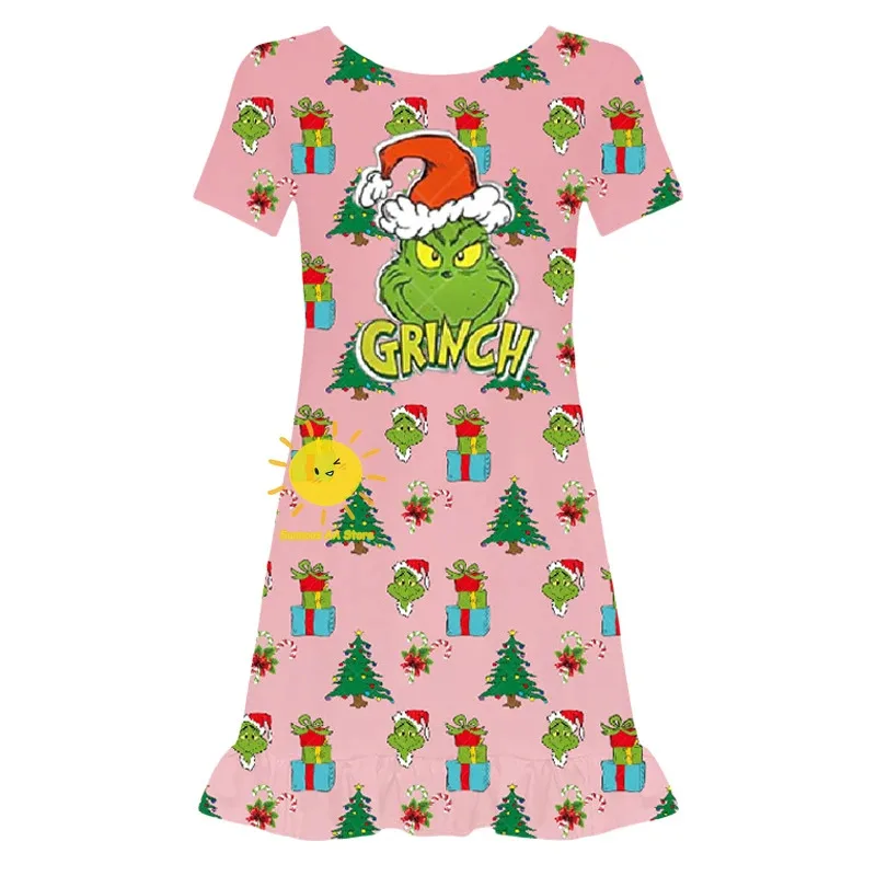 DY20Kids การ์ตูนสัตว์ประหลาดสีเขียวซานต้าเครื่องแต่งกายคอสเพลย์จั๊มสูทหน้ากากถุงมือชุดสำหรับชายคริสต์มาสฮาโลวีนคอสเพลย์เครื่องแต่งกาย