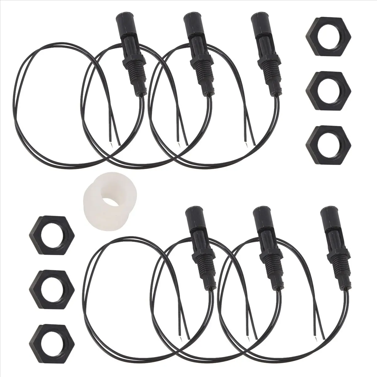 T24C 6 Pieces Side Mounted Horizontal Liquid Float Switch Water Level Sensor