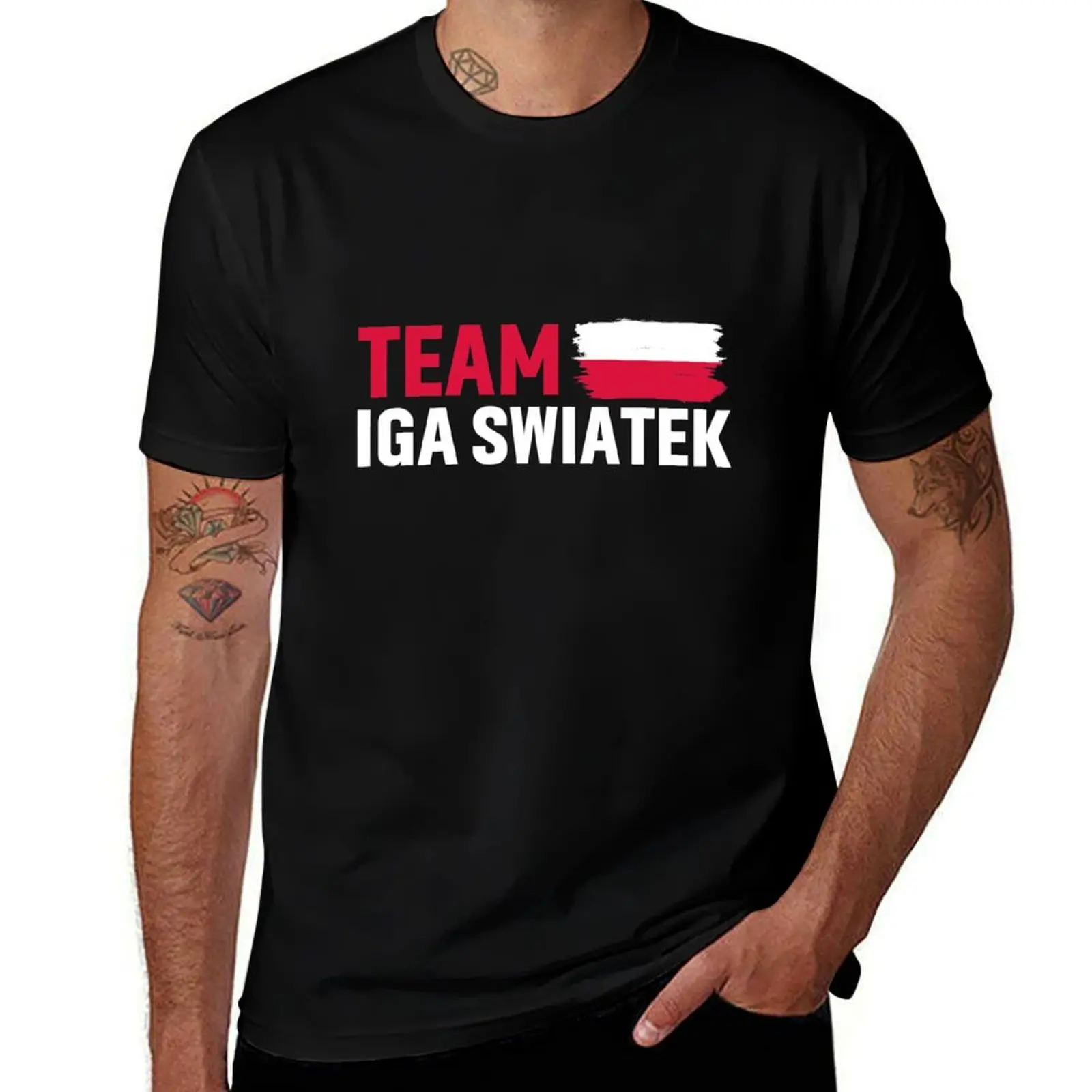 

Team Iga Swiatek Poland Flag T-Shirt cotton graphic tees summer top T-shirts man oversized t shirt t shirts for men graphic
