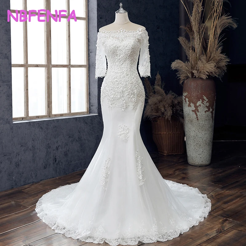 

Luxury Classic Mermaid Trailing Off Shoulder Wedding Dresses Summer Elegant Long Evening Party Dress Women 2024 Formal Occasions