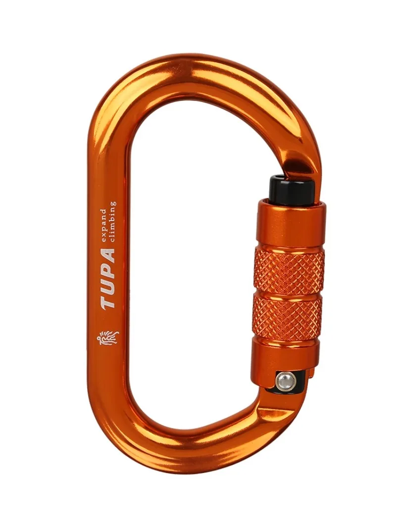 Professional Climbing O-type Automatic Lock Safety Hook Mountaineering Buckle Nut Quick Descent Cave Exploration Equipment