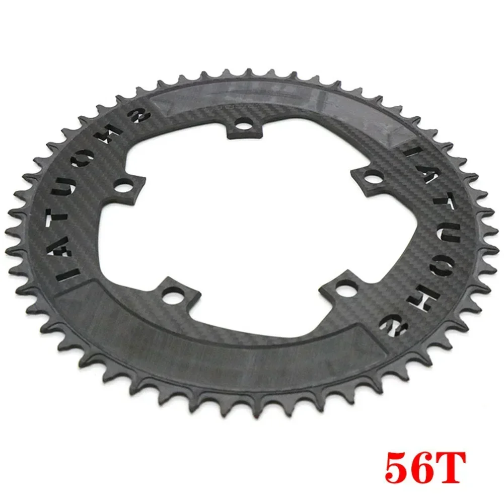 Road Bike Ultra Lightweight Carbon Fiber Chain FOR Brompton 50/52/54/56T BCD130mm Carbon Fiber Chainring Bicycle Accessories