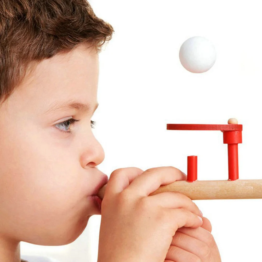 

4 set Wooden Ball Blower 4 Sets Kids Toy Small Balls Floating Pipe Blow Game Family Party Fun Sports Birthday Favors