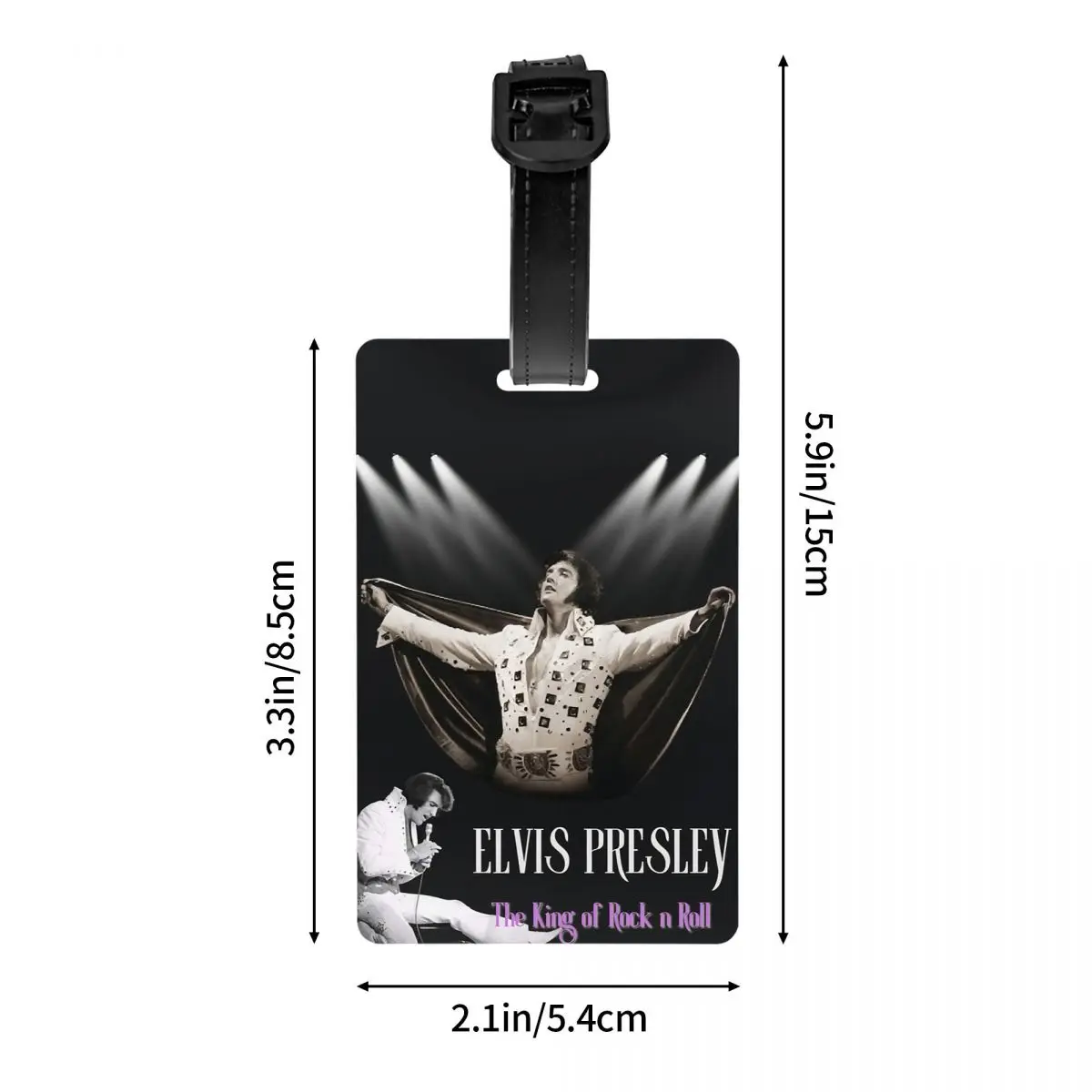 E-Elvis Presley The King علامات الأمتعة حقيبة الملحقات السفر لطيف الأمتعة الصعود علامة التسمية حامل معرف اسم العنوان #4